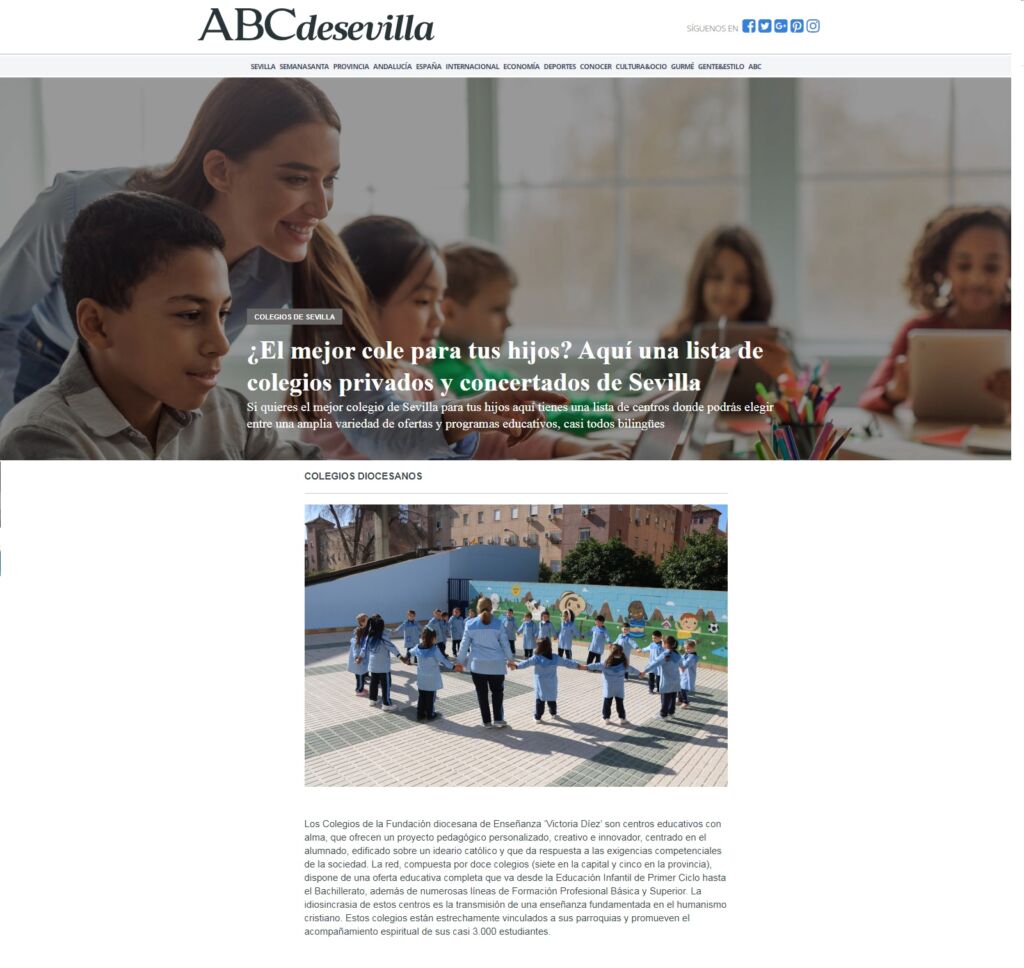 Nuestro Colegio Recomendado Por ABC Sevilla - San Isidoro